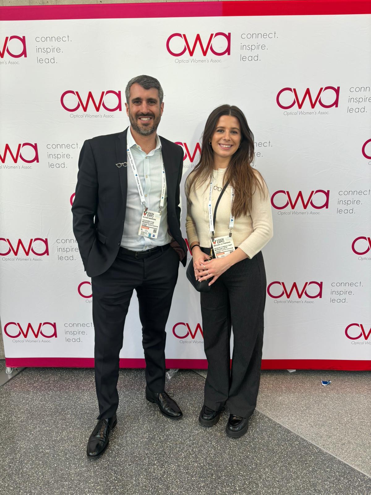 two people at awa conference